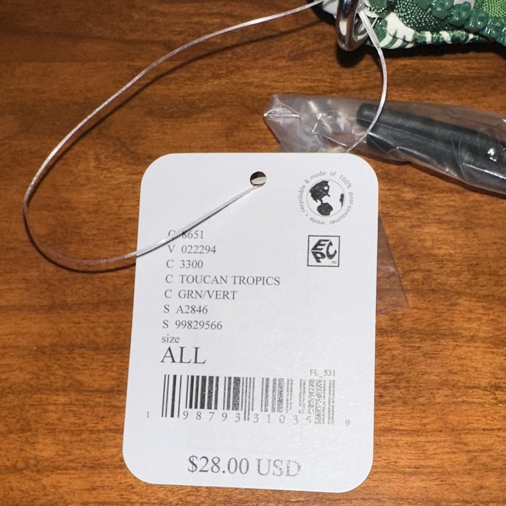 FP Movement Printed Micro Pouch in Green & White Toucan Tropics NWT - Picture 7 of 9